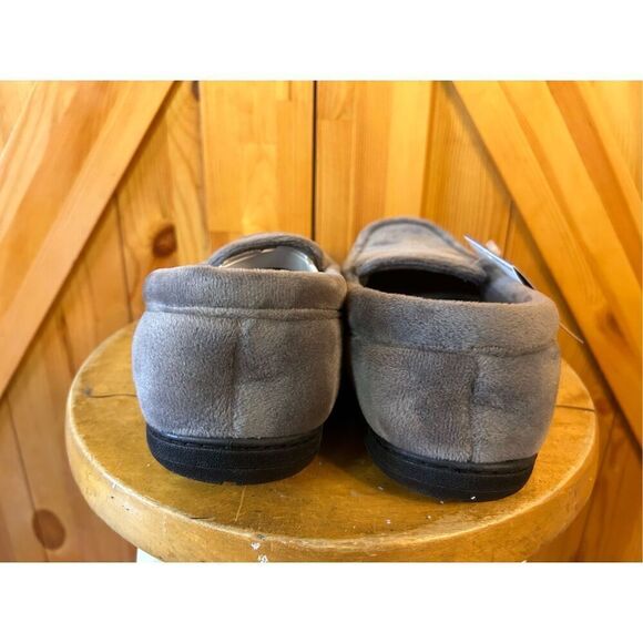 DF by Dearfoams Mens Slippers Gray Memory Foam Medium 9-10 nwt (4429) - Picture 6 of 8